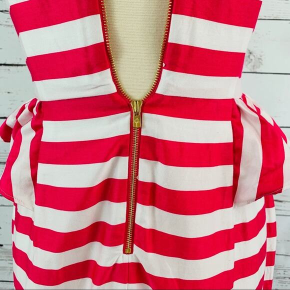 Lilly Pulitzer pink white stripe strapless - Picture 5 of 8